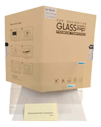 [MLM4942658128] Protector Pantalla Vidrio Templado Byd Shark 12.8  + 10.25 Transparente