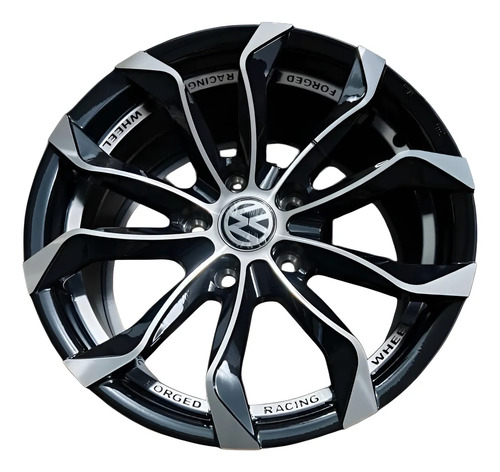 Juego De Rin 18*8.5j 5/112 Aluminium Alloy Black Machine Negro